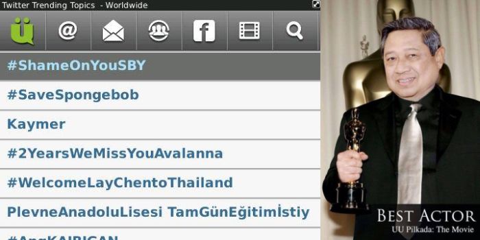 #ShameOnYouSBY Menjadi Trending Topic Dunia di Twitter