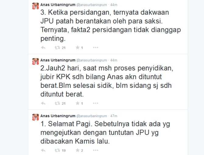 Twitter Anas Urbaningrum Twitter Anas Urbaningrum