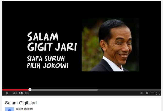 Video Klip Salam Gigit Jari ilustrasi