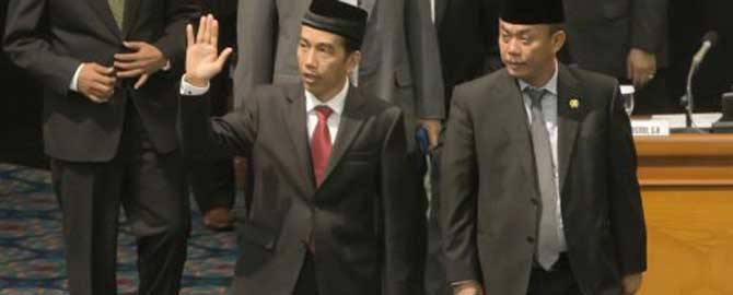 Presiden RI Terpilih Joko Widodo yang akan dilantik oleh MPR hari ini 20 Oktober 2014.