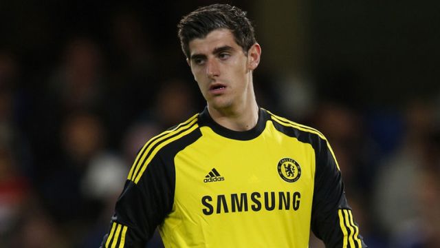 Thibaut Courtois merasakan kerasnya Liga Premier saat melawan Arsenal (gambar skysports)