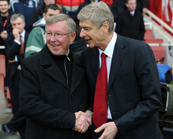 Arsene Wenger dan Alex Ferguson adalah rival abadi di Liga Premier (huffingtonpost)