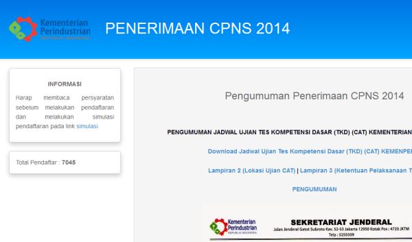 Seleksi CPNS Kemenperin