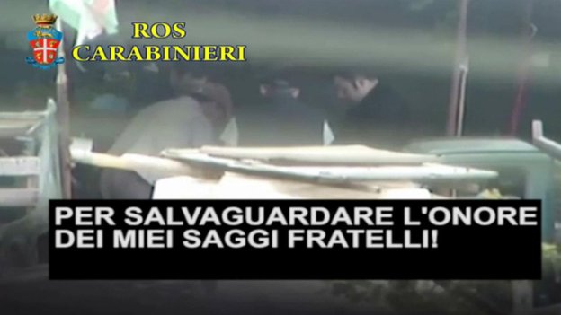 Cuplikan film dokumenter yang dirilis oleh polisi Italia